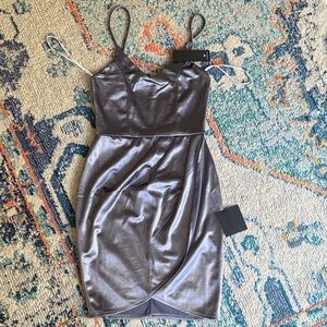 Lulu's Shimmering Silver Mini Dress